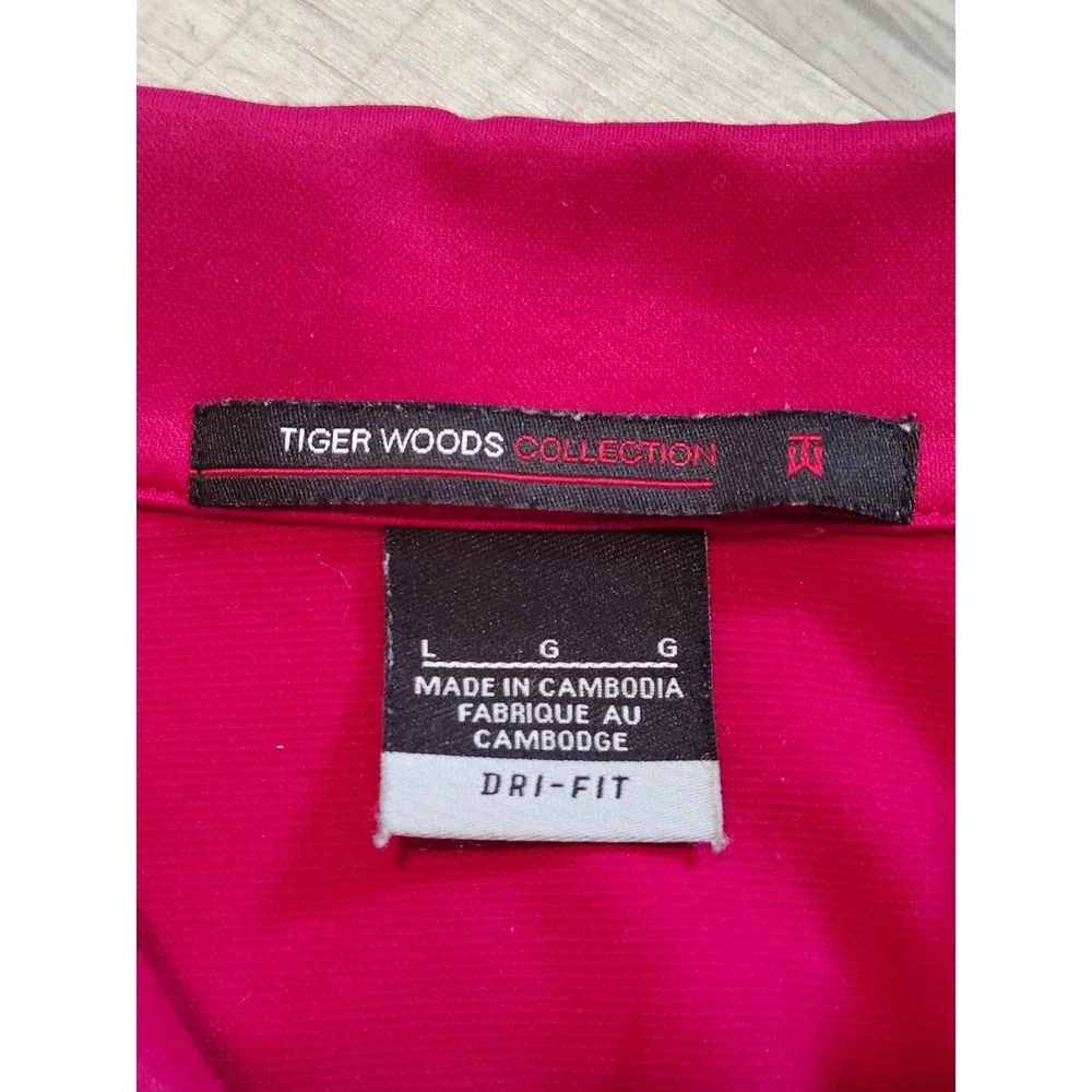 Nike Tiger Woods Collection Golf Polo Shirt Men's Size XL Fit Dry‎ Red